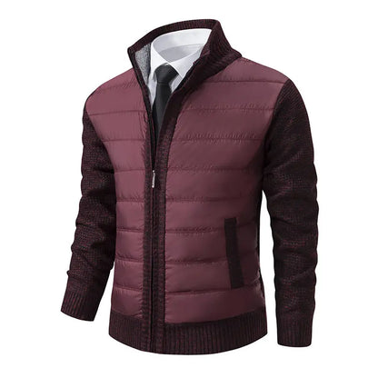 Men Cardigan Sweater Coat 2025 Autumn Winter Korean Warm Thickened Stand Collar Zipper Solid Casual Jacket Fashion Men Clothing