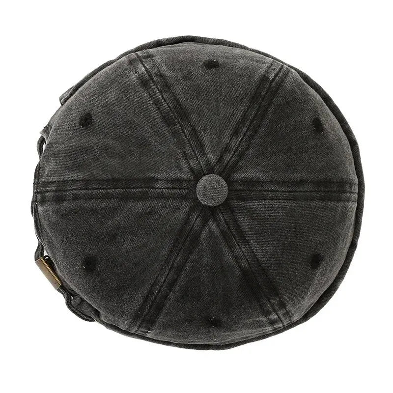 Hatsmen's Four Seasons Denim Cloth Gua Skin Hat, Street Bare Panel, Landlord Hat, Personality Fashion, Retro Outdoor Trend