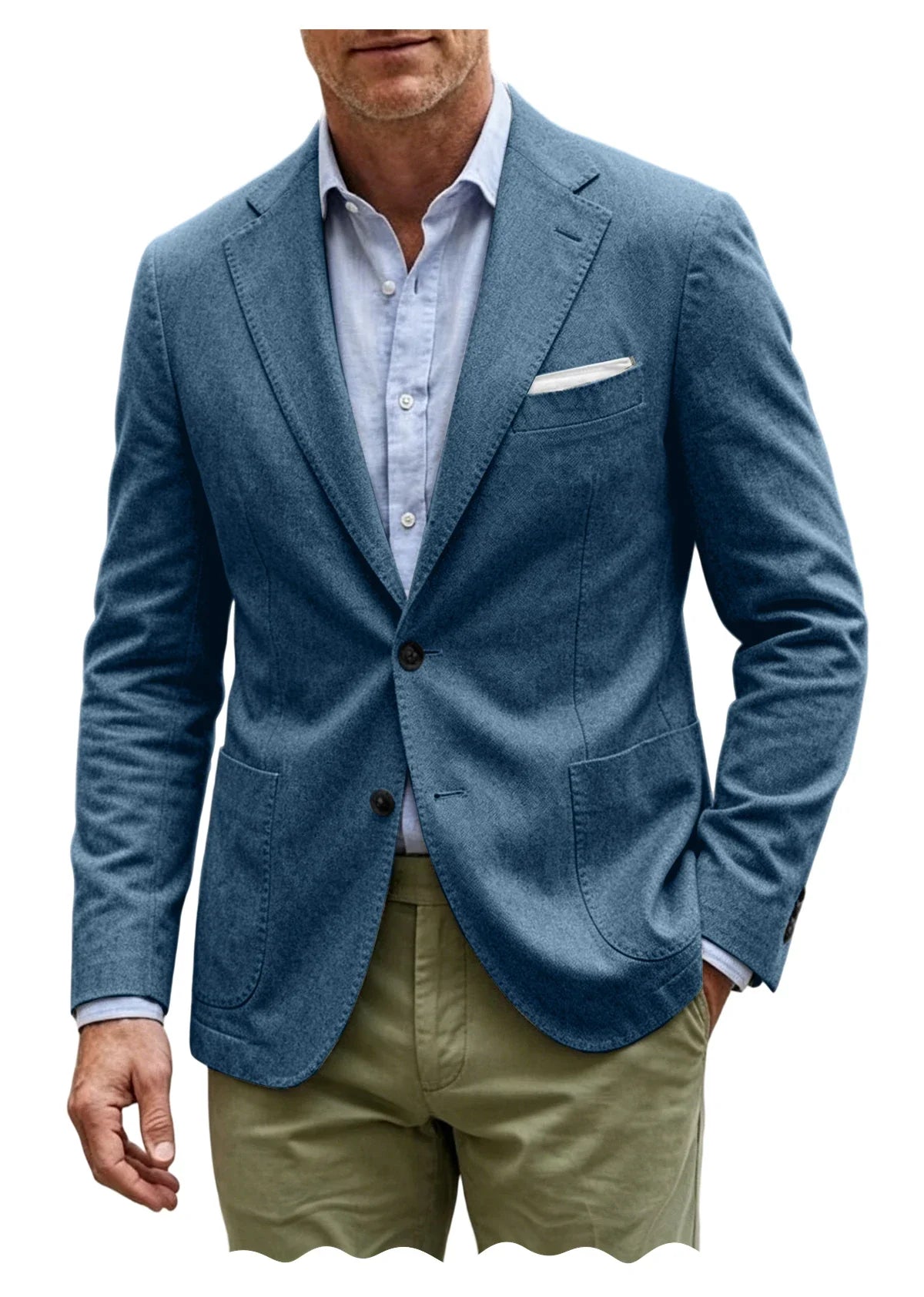 Men's Cotton Blazer Notch Lapel 2 Button Slim Fit Suit Jacket Lightweight Breathable Business Casual Daily Sport Coat for Spring