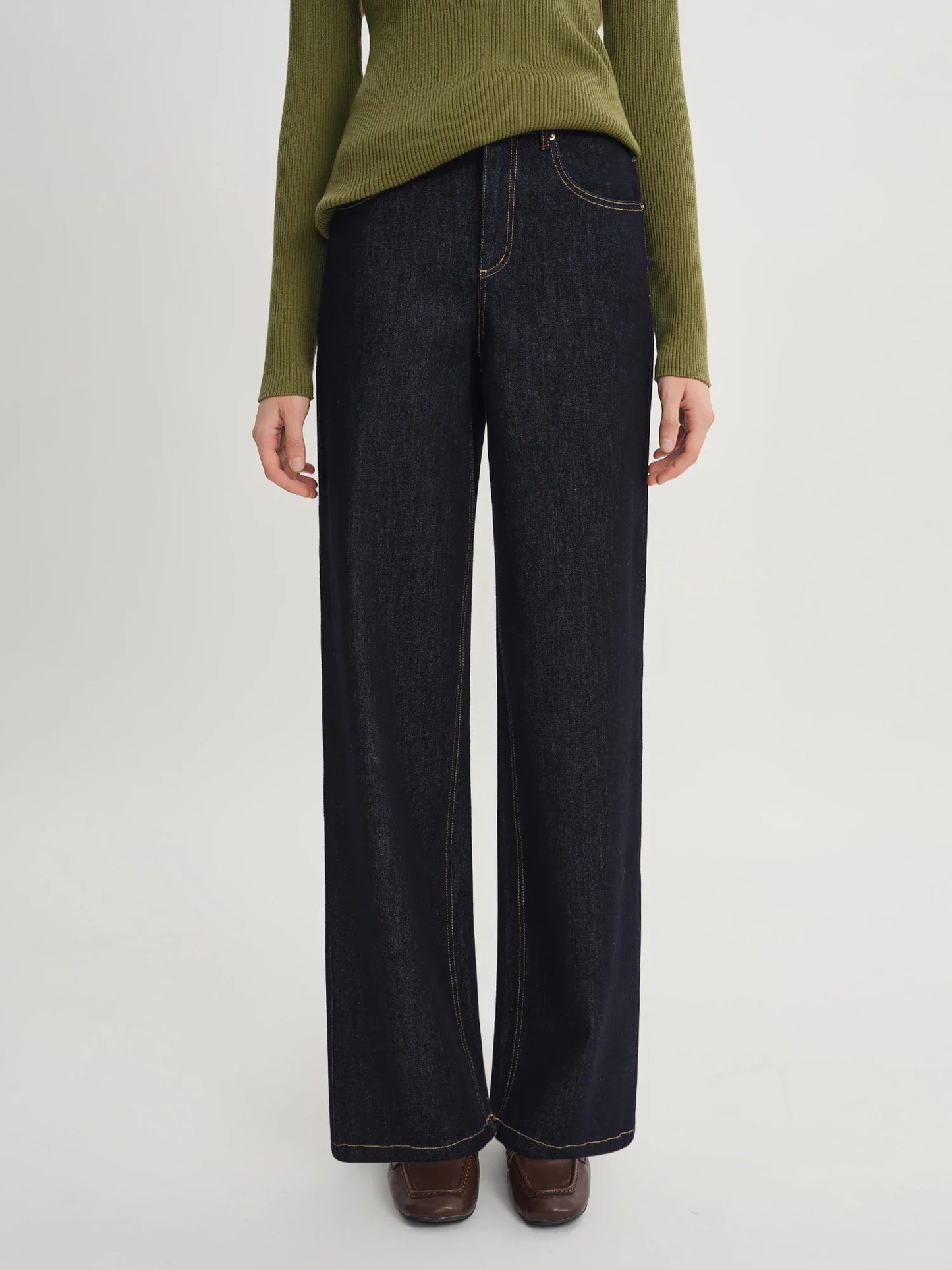 2025 Women's Straight Leg Jeans - High Waist Stretch Denim Pants Dual Fit for Apple & Pear Body Autumn Casual Trousers