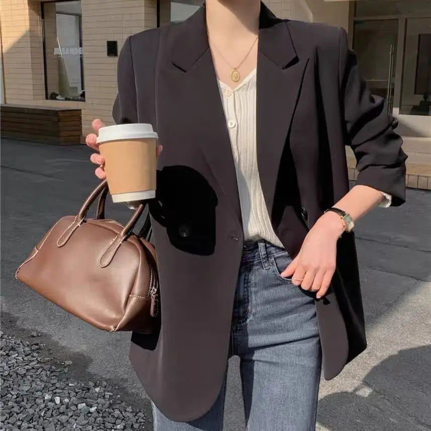New Fashion Spring Autumn Blazer Women Long Sleeve Office Ladies Suit Jacket Business Work Wear Formal Coat Female Outerwear