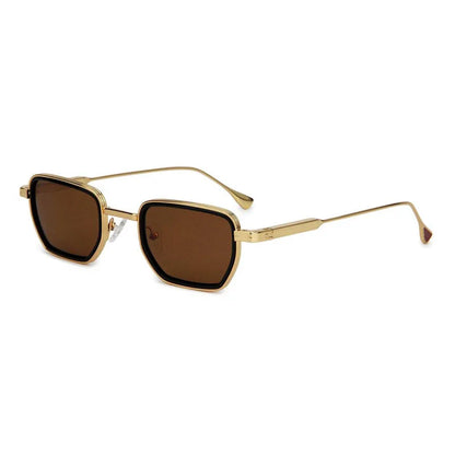 Vintage High-end Metal Steampunk Sunglasses Men Square Polarized Sun Glasses Women Stylish Retro Brand Shades Male Female UV400