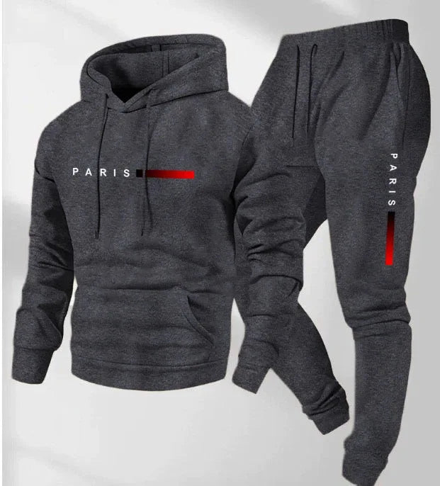 2026 New Men's Printed Hoodie Pants Set Autumn_Winter Men's and Women's Set Fashion Casual Hip Hop High Quality Hoodie Suit