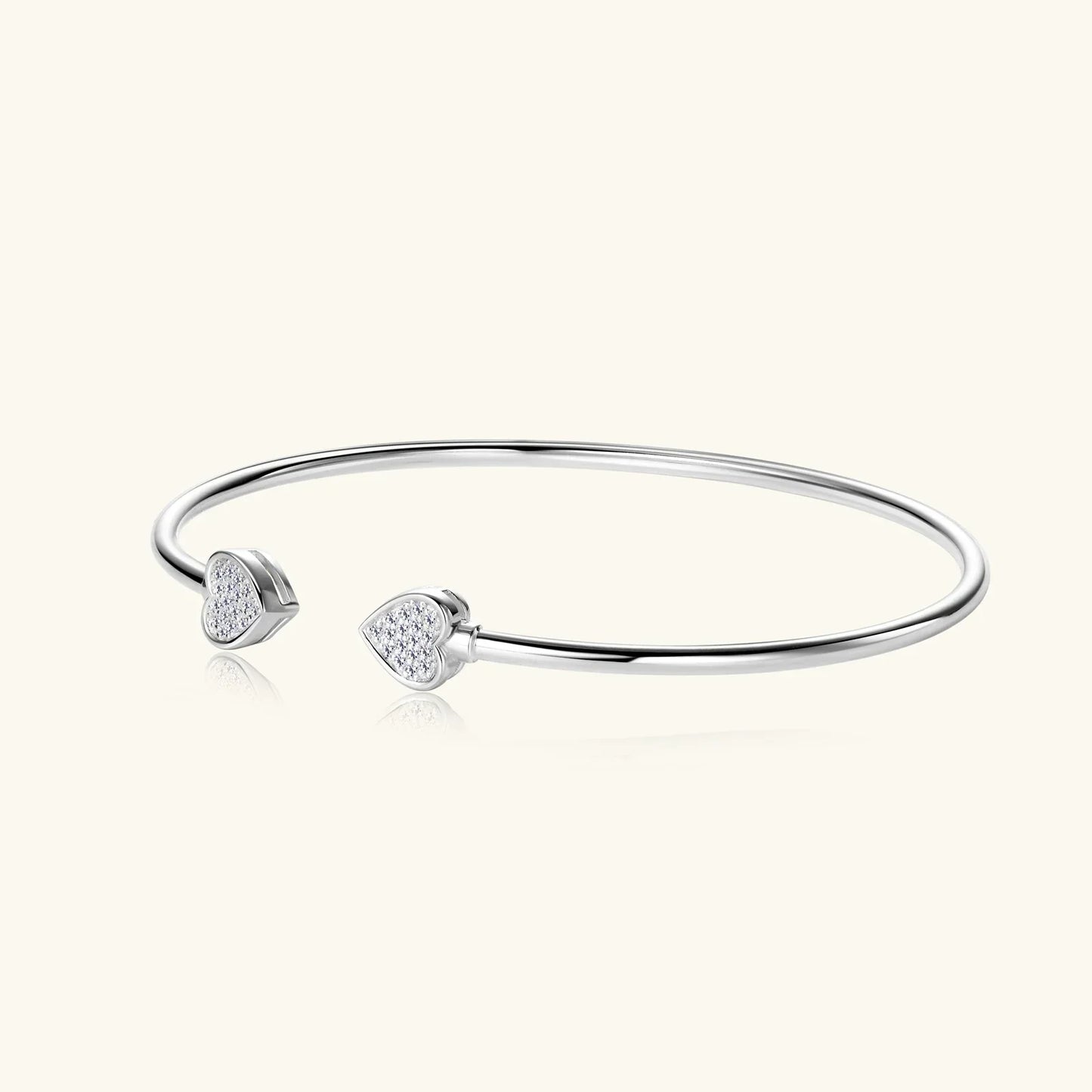 0.5CT Moissanite Bangle Bracelet 18K Gold Plated 925 Sterling Silver Classic Bangle Bezel Set Diamond Bracelet for Women Gifts