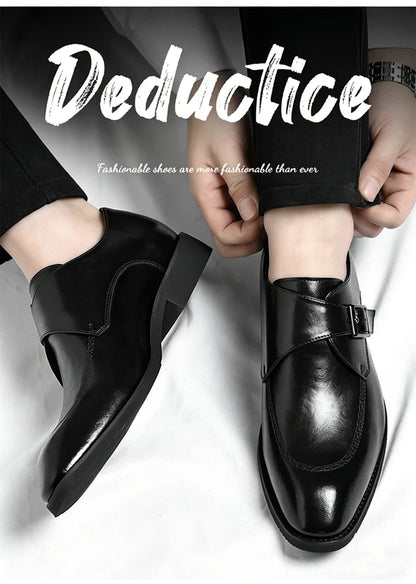 Men's Leather Shoes British Style Business Formal Derby Comfortable Fashionable Casual Footwear-SJ1112