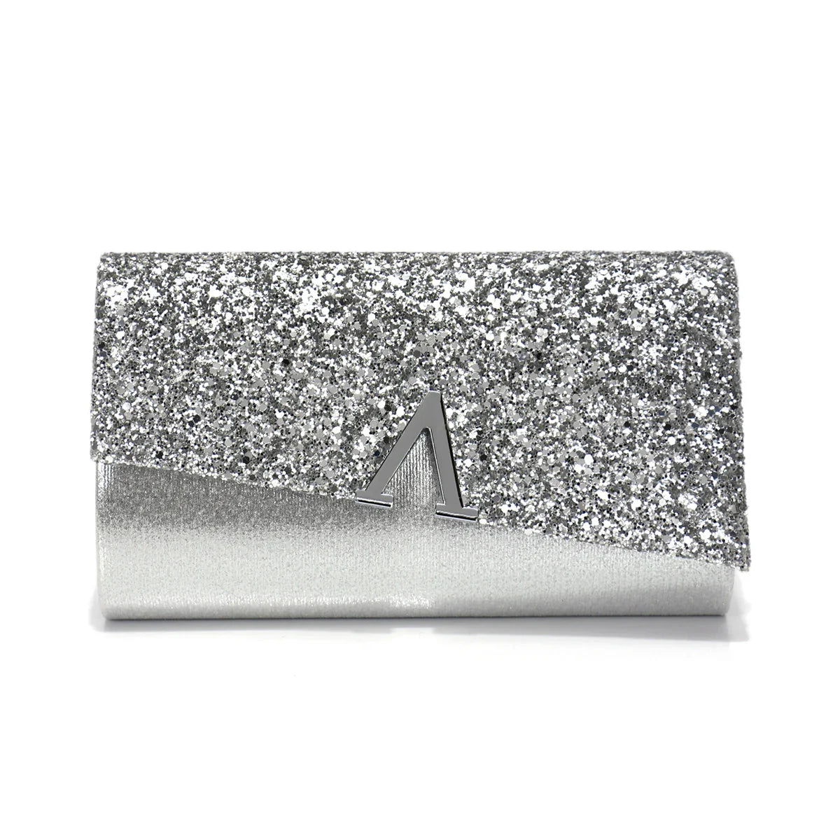 V Design Metal Chain Glamorous Design Evening Bags Envelope Shaped Sequins Handbags For Prom Dinner Wedding Banquet Purse