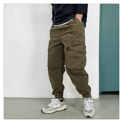 American Vintage Functional Cargo Pants Men Clothing High Quality Khaki Casual Jogging Pants Harajuku Tactical Joggers Trousers