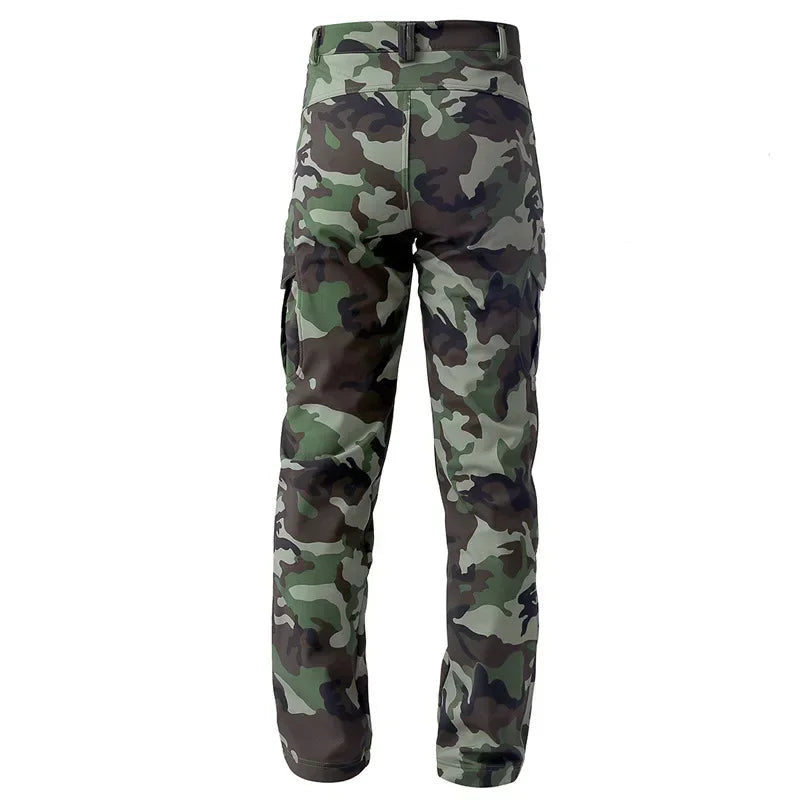 Tactical Pants Soft Shell Fleece Cargo Pants Men Hunting Pants Camouflage  Pant Casual Trousers Unisex Waterproof