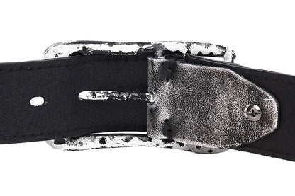 3.8CM Retro Real Genuine Leather Belt Luxury Thick Rivet Belts Men Leather Vintage Strap Male Wide Jeans Ceinture Black Waist