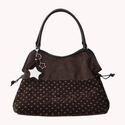 Women Leopard Print One Shoulder Armpit Bag Embroidered Letter Large Capacity Tote Bag Ladies Drawstring Versatile Underarm Bags