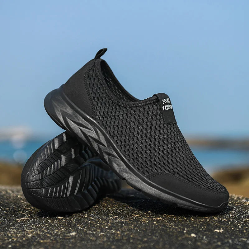 Men Shoes Sneakers Brand Man Casual Flats Shoes Loafers Slip on Male Mesh Big Size 48 Breathable Spring Autumn Summer 2024