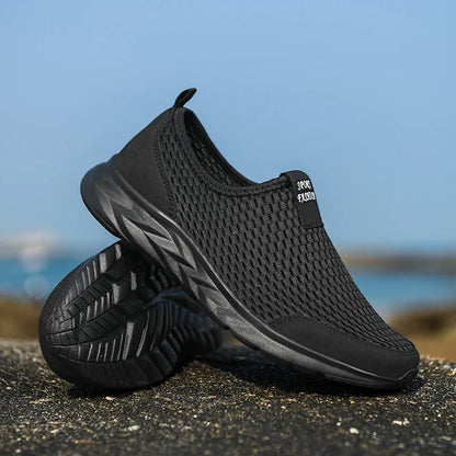 Men Shoes Sneakers Brand Man Casual Flats Shoes Loafers Slip on Male Mesh Big Size 48 Breathable Spring Autumn Summer 2024