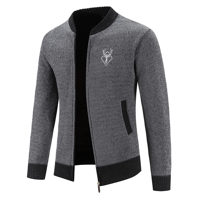 Autumn Winter New Knit Sweater Jackets Men's Korean Baseball Jumper Cold Blouse Streetwear Y2K Sweatshirts Male Trench Coat