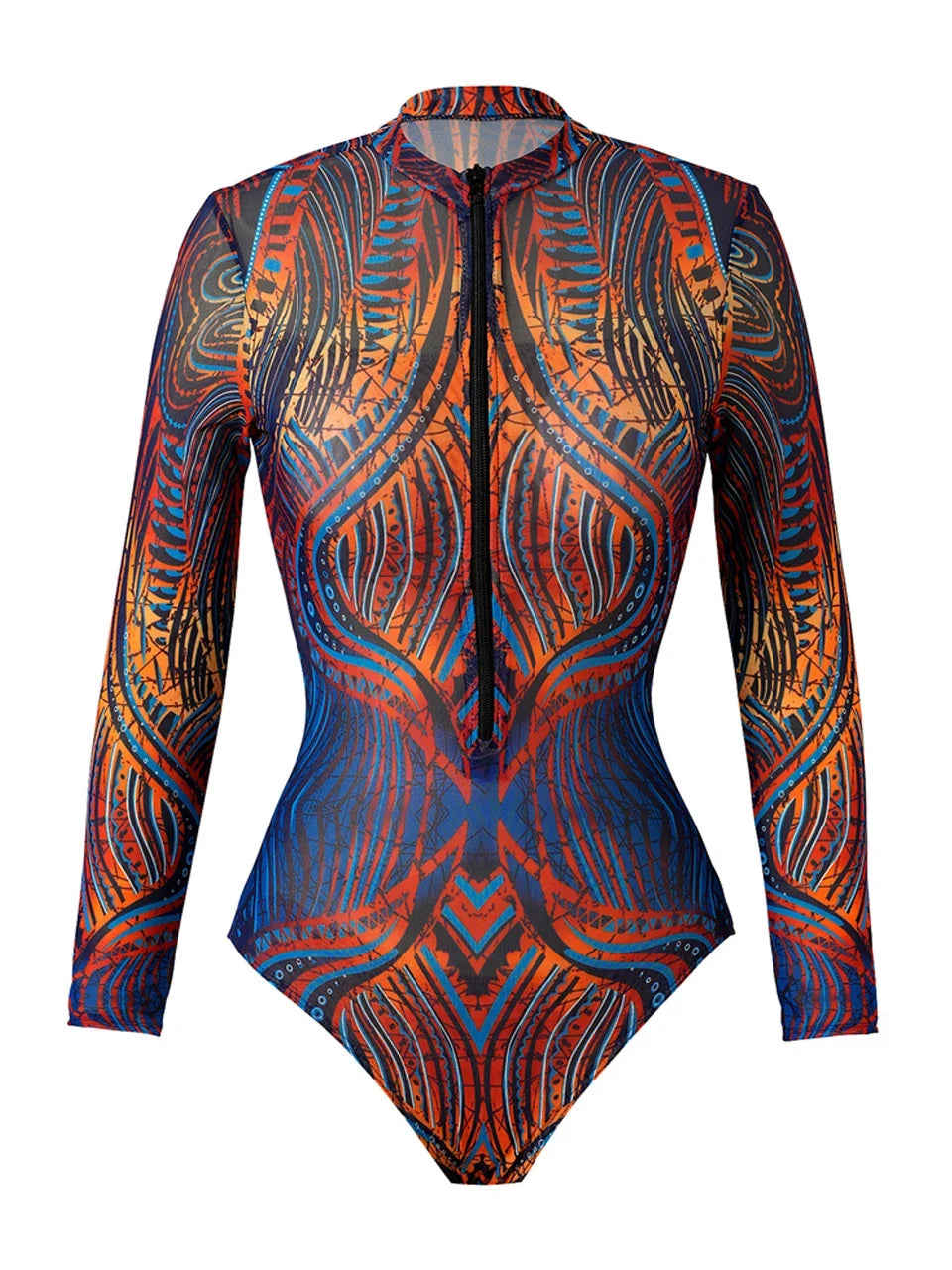 One Piece Sun Protection Swimwear 2026 Women Long Sleeved Print Swimsuit Female Sports Bathers Swimming Bodysuit Beach купальник