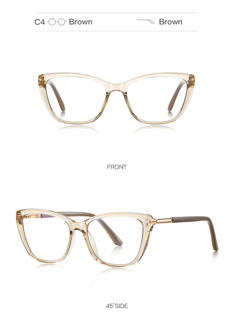 Simple Classic Butterfly Personalized Design Women's Anti-Blue Light Reading Glasses Customizable Prescription  PFD2233