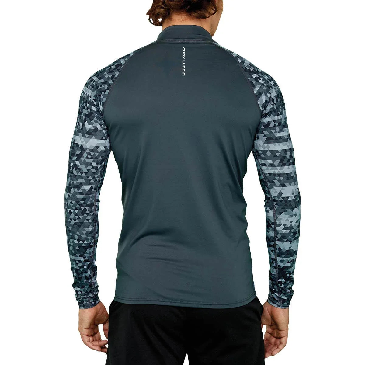 Men's UPF 50+ Compression Turtleneck Swimming Training Shirt Gym Fitness T-Shirt Surf Sports Rashguard Custom Logo Fishing Top