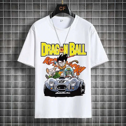2026 Summer Dragon Ball Z Summer Trendy Short Sleeve Loose Fit T-Shirt Collaborative Release Bird Mountain Memorial Anime Goku