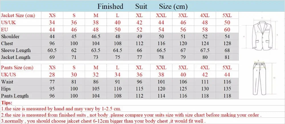 Luxury Beaded Formal Men Suits with Crystal 2 Pieces Wedding Tuxedo for Groom Slim Fit Prom Party Blazer Jacket Pants Set Outfit
