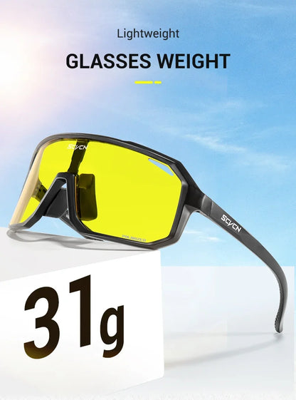 Yellow Polarized Sunglasses for Driving Night Vision Cycling Glasses Fashion MTB Mountain Bike Men Women Casual Glasses