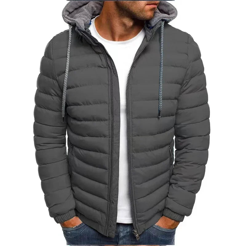 Outdoor Leisure Sportswear for the Autumn and Winter of 2025. Fashionable, Simple and Classic Hooded Warm Zipper Jacket.
