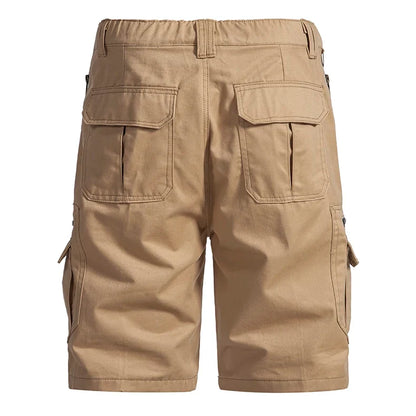 Men's Large Size Loose Casual Shorts Fashion Trendy Versatile Cotton Shorts Elastic Waist Summer Work Shorts