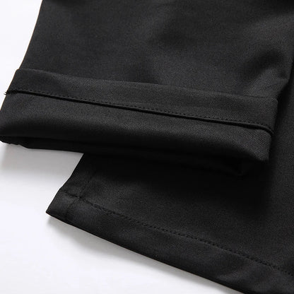 Male Pants Stretch Solid Black Smart Casual Men's Trousers Office Quick Dry Suit Pants New Spring Autumn Korean Straight Pants