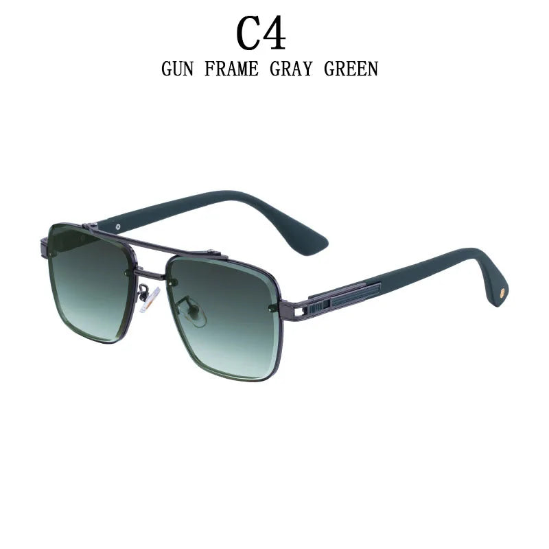 2025 Square Sunglass Men Luxury Sunscreen Rimless Sunglasses Women Vintage Fashion Glasses Gafas De Sol Hombre Lunette De Soleil