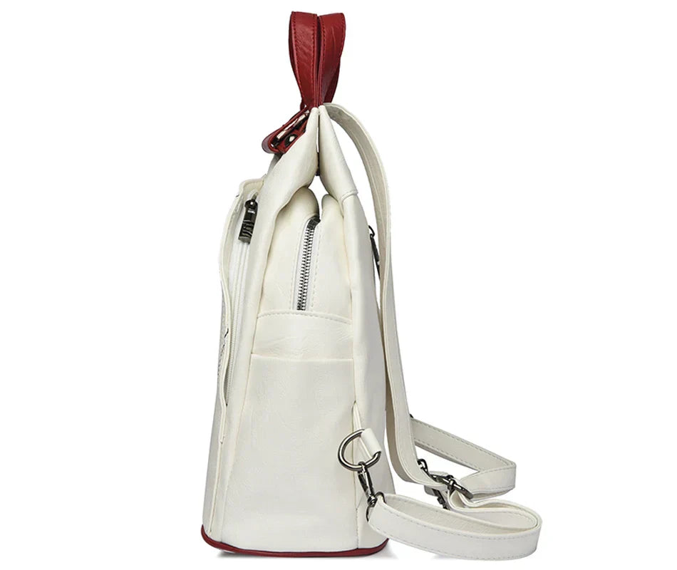 Women Leather Backpacks Zipper Female Chest Bag Travel Back Pack Ladies Bagpack Mochilas School Bags for Teenage Girls Sac A Dos