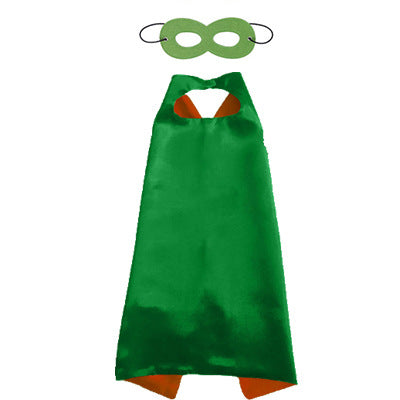 Superhero Cosplay Costume Solid Two Colored Satin Super Hero Cloak Children Cape Boys Girls Satin Halloween Carnival Party