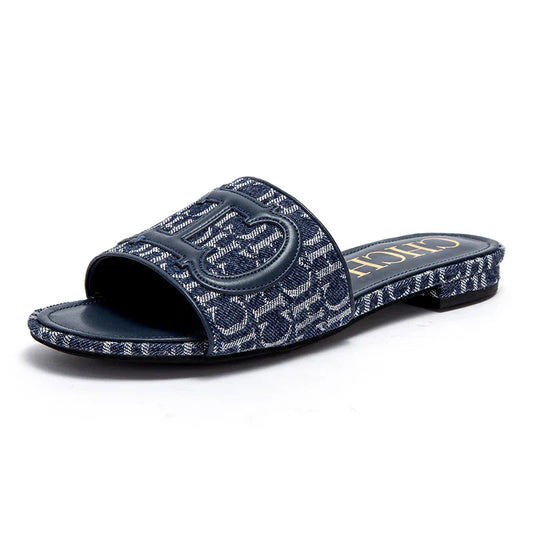 Women's Slippers New Fabric Fashion Flat Sandals Business Banquet Women's Shoes