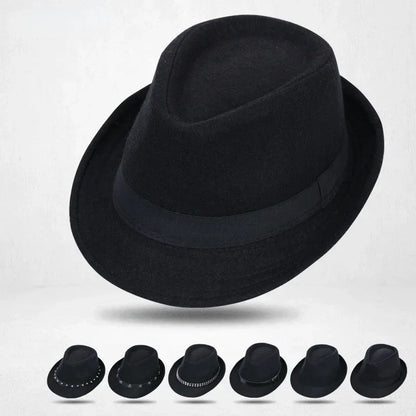 Winter Solid Fedoras For Men Top Jazz Hat Adult Bowler Hats Classic Version Chapeau Hats