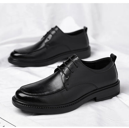 Big Size Elevator Shoes Men Leather Shoes Height Increasing Shoes For Man Increase Insole 6-8CM Invisible Heightening Lift Shoes