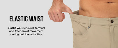 Summer Cargo Shorts Men's Quick Dry Hiking Fishing Shorts Multi-pockets Stretch Waist Casual Shorts Outdoor Male
