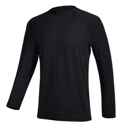 Men's Long Sleeve Swim Shirts Rashguard UPF 50+ UV Sun Protection Shirt Athletic Workout Running Hiking T-Shirt Swimwear
