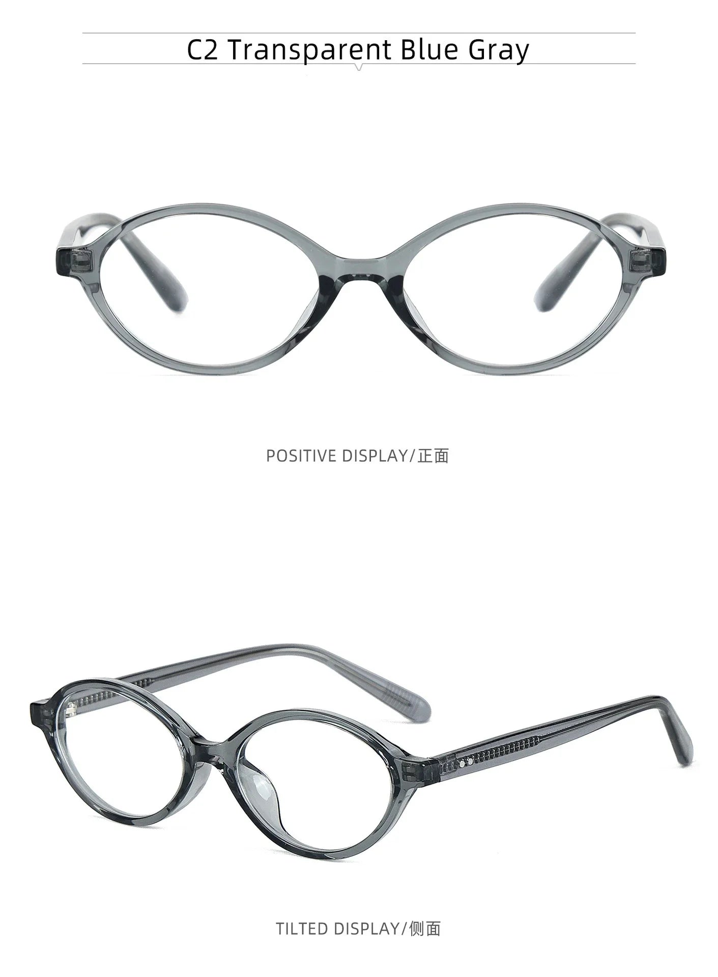 Simple Geometric Oval Small Frame Retro Design Women's Polarized Sunglasses UV Protection Customizable Prescription K9142