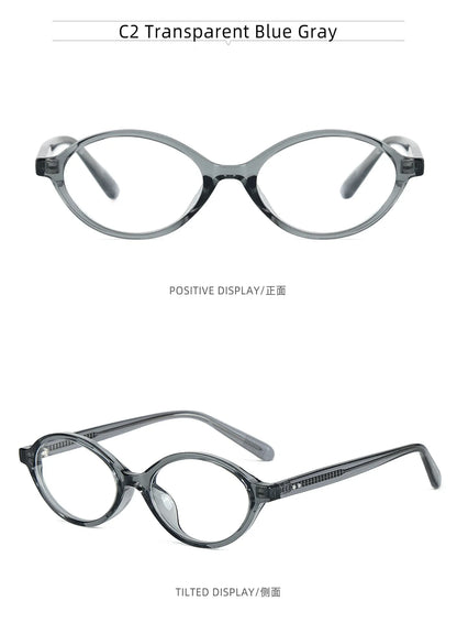 Simple Geometric Oval Small Frame Retro Design Women's Polarized Sunglasses UV Protection Customizable Prescription K9142