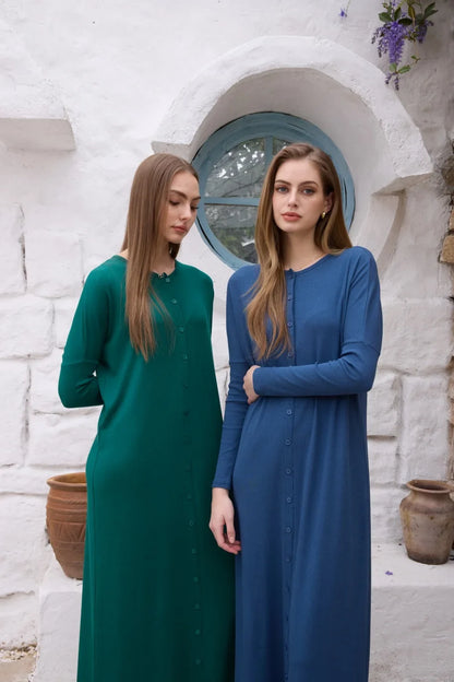 AS SS26 summer loose style button dress comfortable ribbing fabric dress o-neck lady clothes