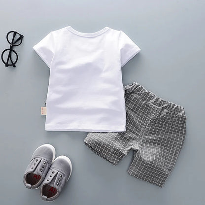 New Summer Baby Girl Clothes Children Boys Fashion T-Shirt Shorts 2Pcs/Set Toddler Casual Costume Infant Clothing Kids Tracksuit