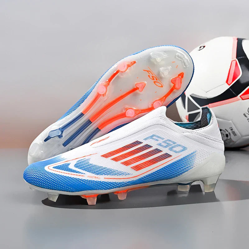 New Men Soccer Shoes Outdoor Sport Football Boots Training Breathable Match Boys Adult Cleats Non Slip Long Spikes Comfortable
