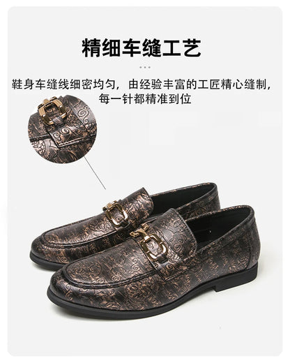 Leather Shoes Men's Business Shoes Luxury Brand Loafers Dress Moccasins Breathable Slip on Black Driving Shoes Male Formal Shoes