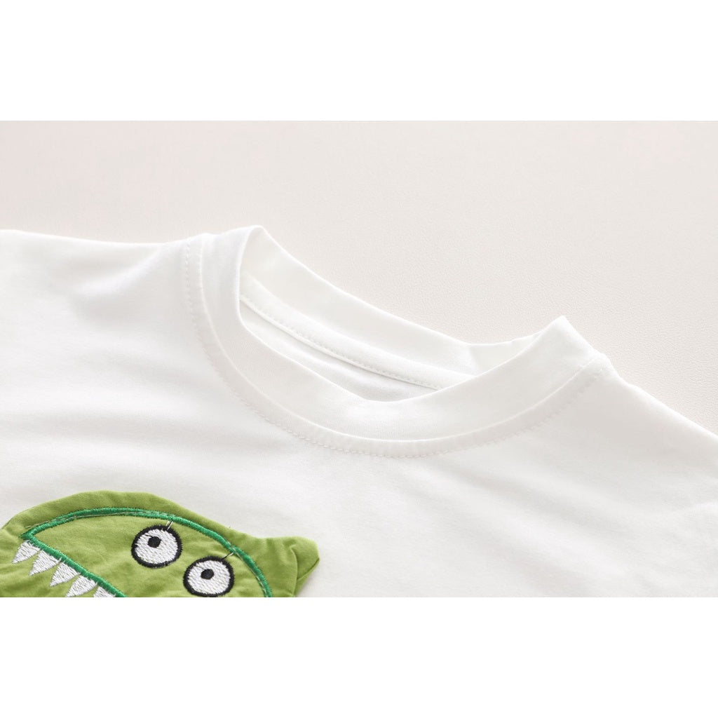 Baby Boys Clothes Sets Korean Baby Summer Dinosaur Print T-shirts + Shorts Suits Outfits Children Boys Cartoon Clothing Sets