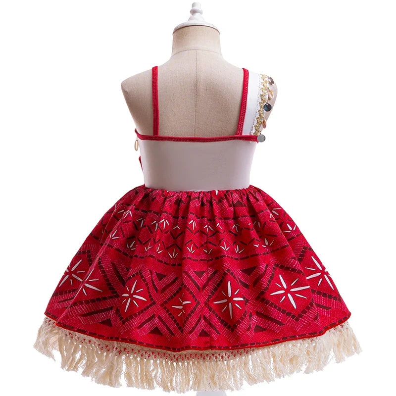 Newest Movie Disney Princess Moana 2 Dress Girls Cosplay Vaiana Carnival Party Ocean Adventure Costume Kids Fancy Clothes Outfit