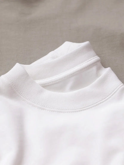 11.29oz 320Grams Heavy Cotton Weight Oversized Loose Men T-shirt Solid Color Drop Shoulder Short Sleeve High Quality