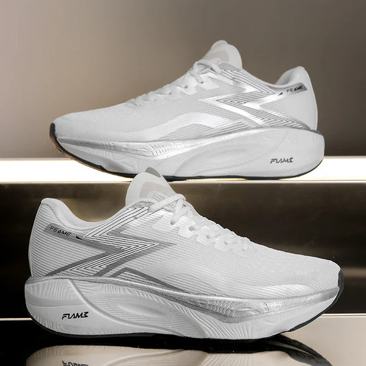 Men's Casual and Comfortable Solid Color Wear-Resistant Jogging Shoes, Breathable and Easy-To-Wear Sports Shoes with Adjustable Shoelaces, Non-Slip and Comfortable for Outdoor Exercise