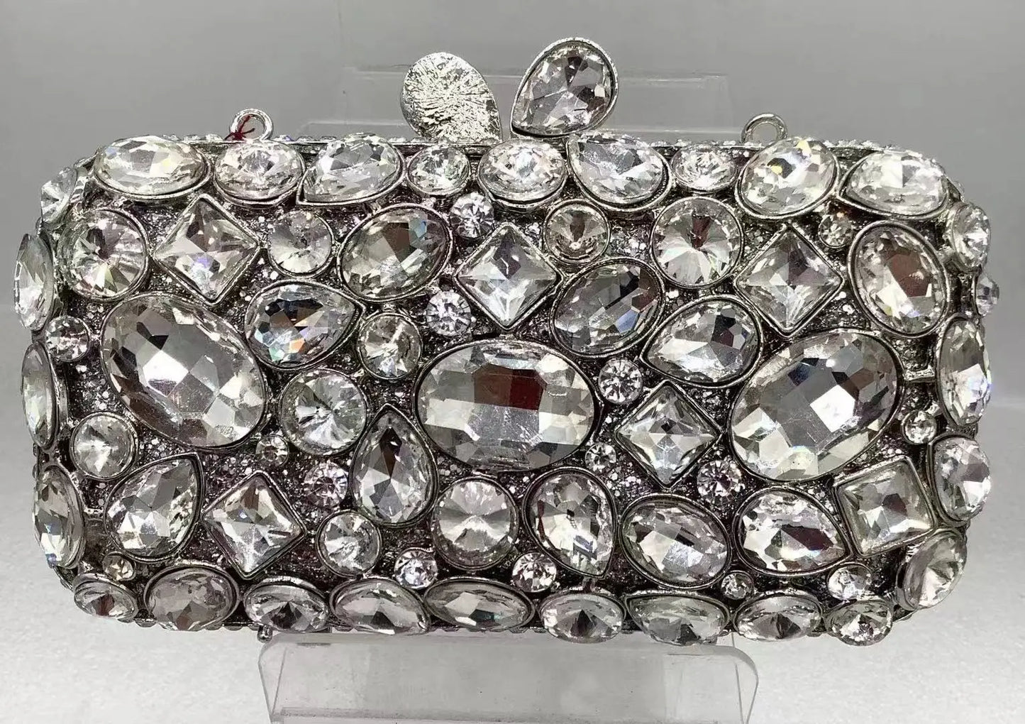 Natural Rhinestone Handmade Clutch Women Wedding Party Cocktail Evening Bag Colorful Diamond Handbag Fashion Yellow Purse