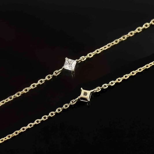 Bracelets Moissanite 2,5 mm pour femmes, en argent S925 plaqué or 18 carats, taille émeraude/poire, diamants de laboratoire, chaîne de main, bijoux fins de fête