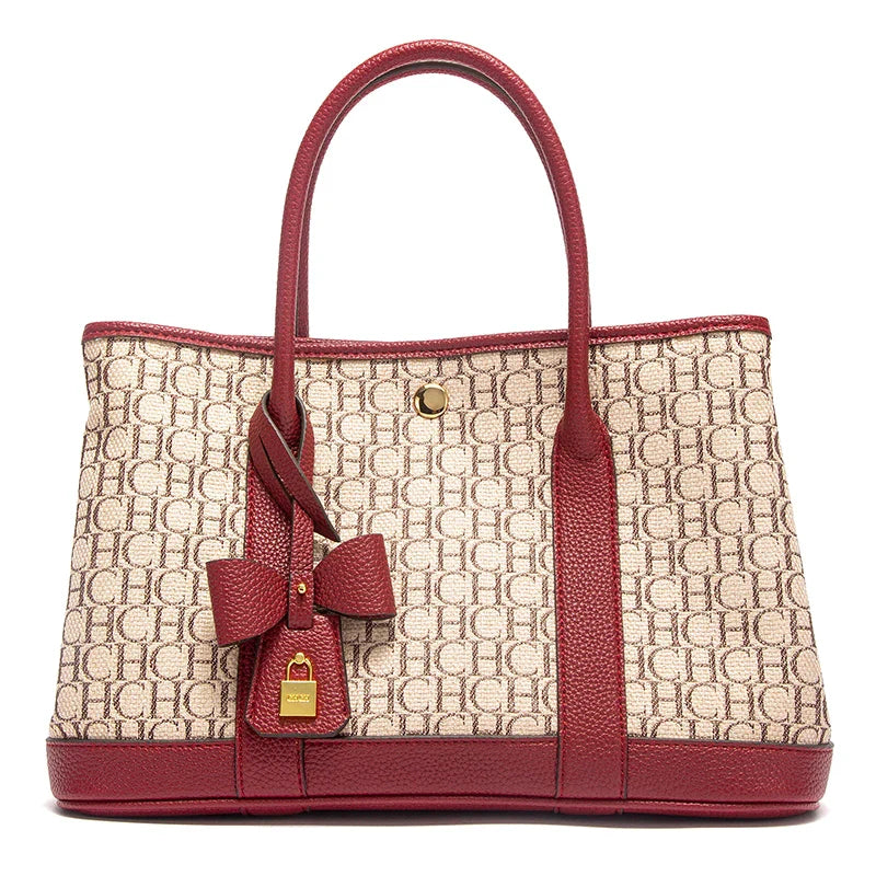 Women's Tote Bag Autumn New Fabric Splicing Handbag Convenient Carrying Mother Bag Commuter Women's Bag