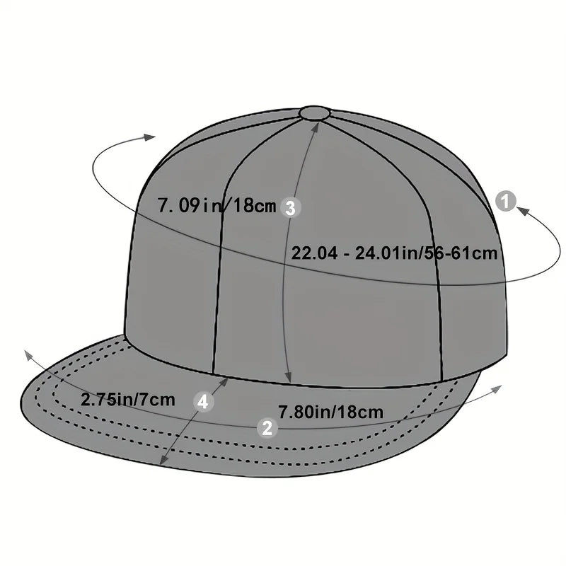Unisex Doughnut Embroidery Hip-hop Hats Outdoor Adjustable Casual Baseball Caps Sunscreen Hat