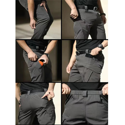 Plus Size Men's Elastic Tactical Pants Camping Hiking Fishing Trekking Climbing Outdoor Trousers Quick Dry Sports