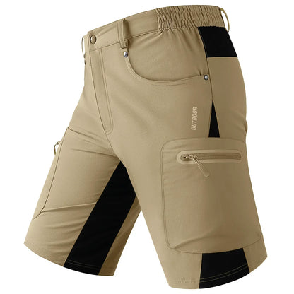 Quick Dry Cargo Shorts Mens Lightweight Work Cargo Shorts Multi Pockets Waterproof Outdoor Hiking Fishing Shorts Male